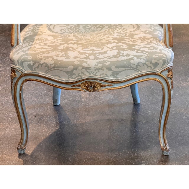 Pair of 19th Century Italian Painted and Parcel-Gilt Armchairs For Sale - Image 12 of 12
