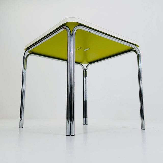 Mid-Century Bauhahus Square White ´Dining Table from Thonet, Germany, 1980s For Sale - Image 12 of 15