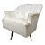 1960s Mid-Century Modern White Vinyl Lounge Chair For Sale