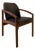 Mid-Century Modern German Teak Chair in Black Leather, 1960s For Sale