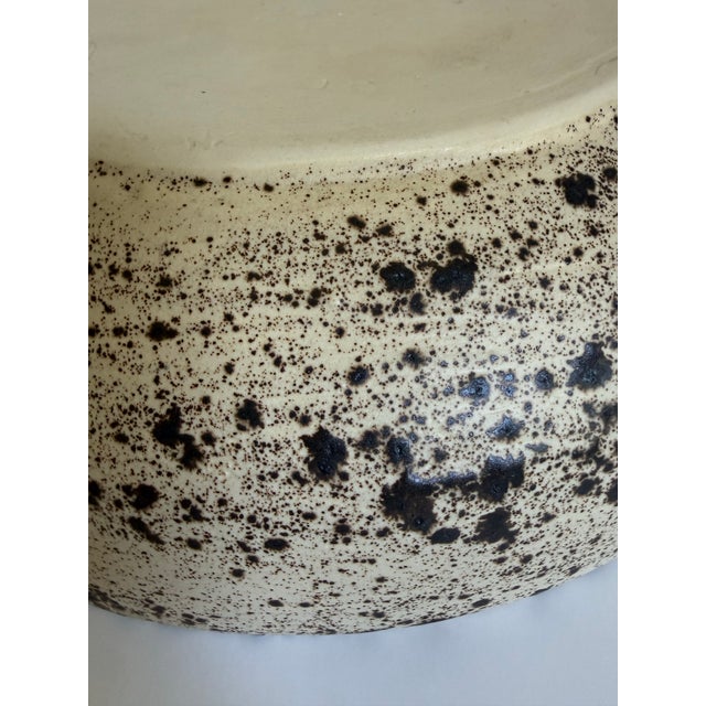 Cream Annie Raysse Handmade Speckled Studio Pottery Serving Bowl For Sale - Image 8 of 11