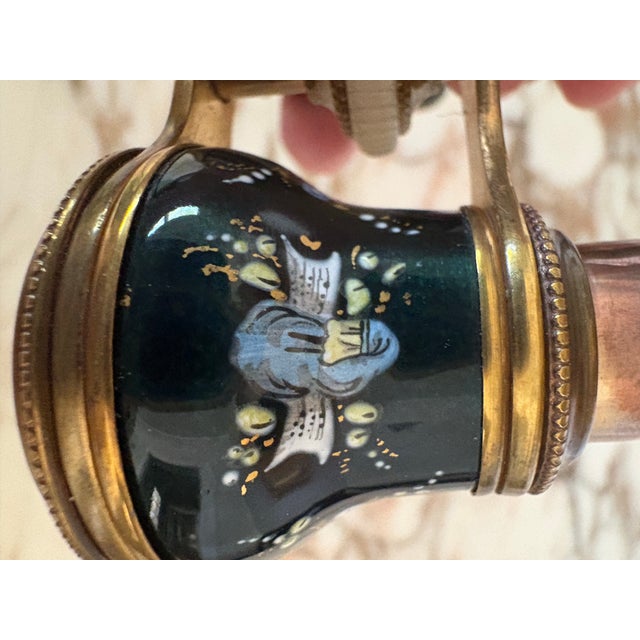 Paint Antique French Enamel Opera Glasses Greviere Paris For Sale - Image 7 of 12