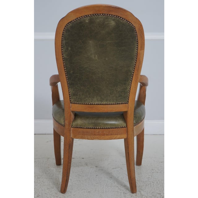 Set of 8 French Style Leather Upholstered Armchairs For Sale - Image 4 of 18