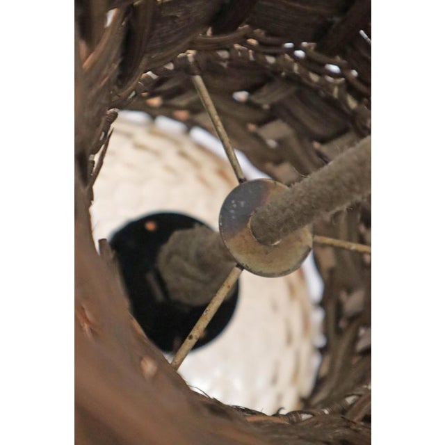 Modern Mid-Century Tulip Lamp in Woven Wood and Willow from Peill & Putzler, 1960s For Sale - Image 14 of 18