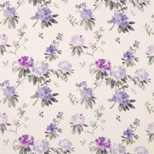 Sanderson Rhodera Fabric in Grape - a Sample For Sale