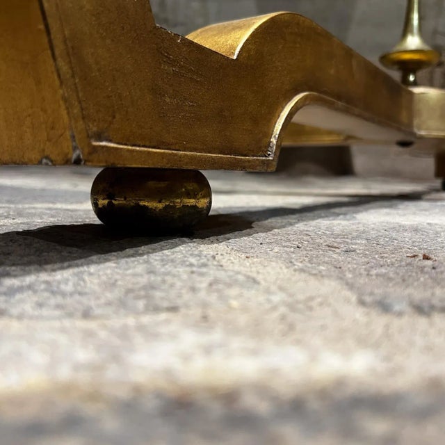 Wood 1950s Octavio Vidales Coffee Table Mahogany and Gold Leaf Mexico For Sale - Image 7 of 8