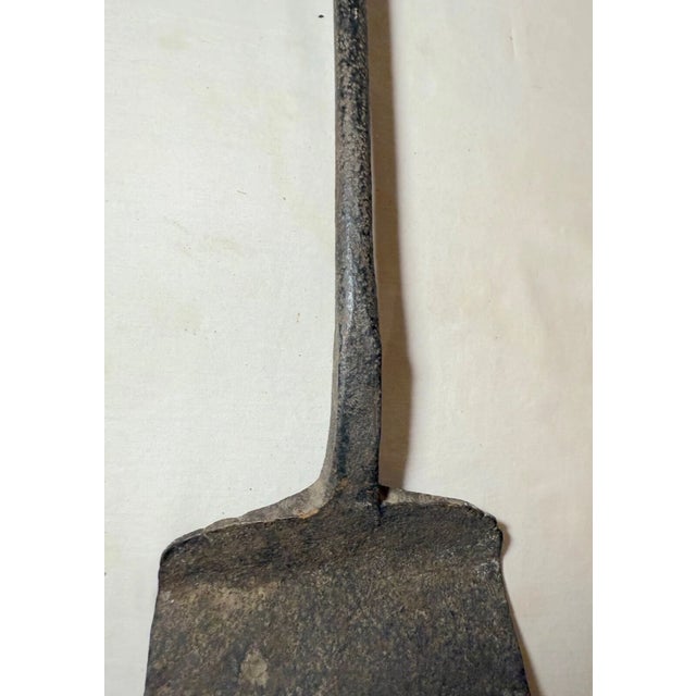 Large Antique 18th Century Thick Wrought Iron Dutch Fireplace Shovel Tool 1700s For Sale - Image 14 of 14