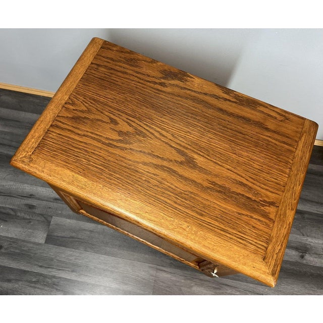 Vintage French Oak Bedside Tables, Set of 2 For Sale - Image 9 of 10