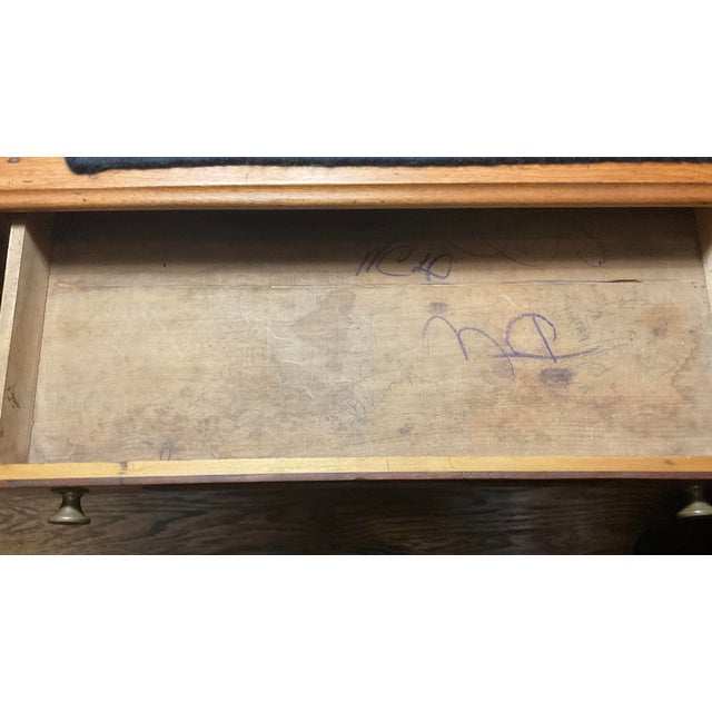 Antique Walnut Map or Sewing Cabinet For Sale - Image 10 of 11