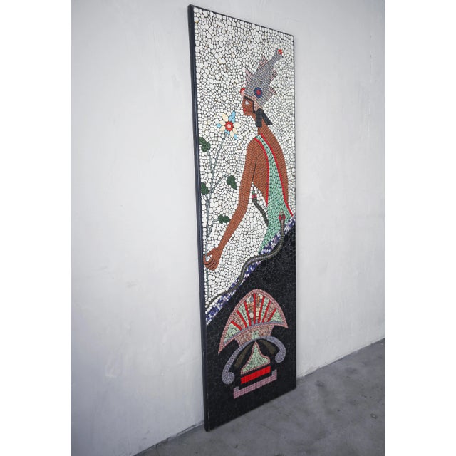 Mid-Century Modern 6.5ft Mid Century Egyptian Goddess Mosaic For Sale - Image 3 of 9