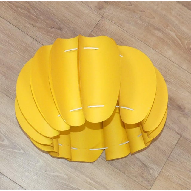 White Yellow Plastic Ceiling Light in the style of Zicoli, 1970s For Sale - Image 8 of 12