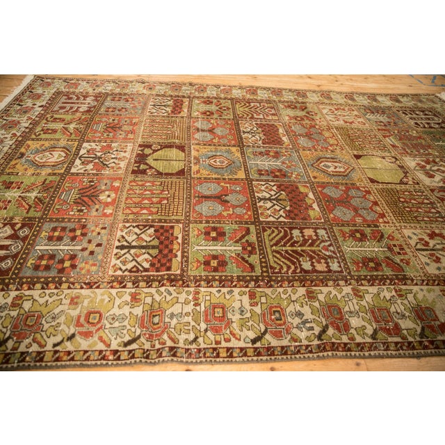 Textile Vintage Distressed Bakhtiari Carpet - 6'9" x 10'7" For Sale - Image 7 of 12