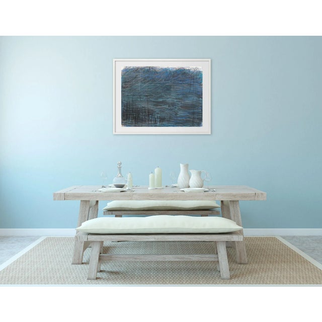 Pastel and acrylic on paper. Edition: Unique, Unframed. This fluid abstract work on paper is intuitively made with a...