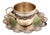 Silver Cup and Saucer with Reliefs, Set of 2 For Sale