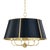 Mark D. Sikes 6 Light Cambridge Chandelier, Aged Brass & Darkest Blue For Sale