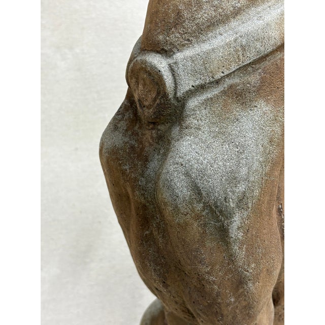 Stone Gray Mid 20th Century Cast-Stone Greyhound Garden Sculpture For Sale - Image 8 of 9