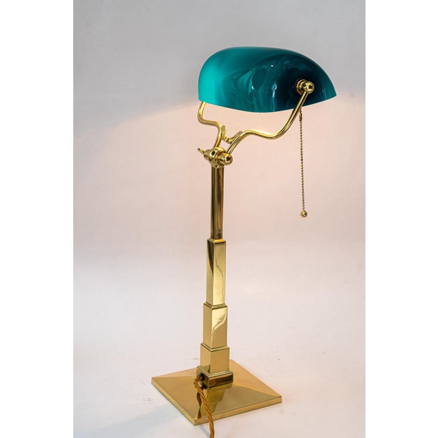 Art Deco Banker Lamp with Glass Shade, Vienna, Austria, 1920s For Sale - Image 18 of 18