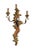 1960s Italian Hand Carved Wood & Metal Three Light Sconces - a Pair For Sale In Los Angeles - Image 6 of 7