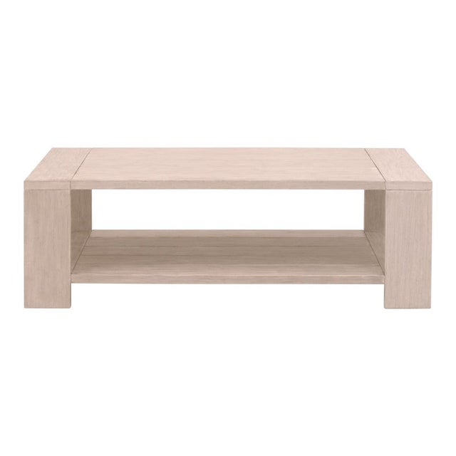 Transitional Sur Wooden Rectangular Outdoor Coffee Table by Essentials for Living For Sale - Image 3 of 6