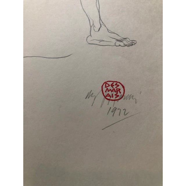 2 original charcoal drawings on paper both signed & stamped 14 x 17 unframed