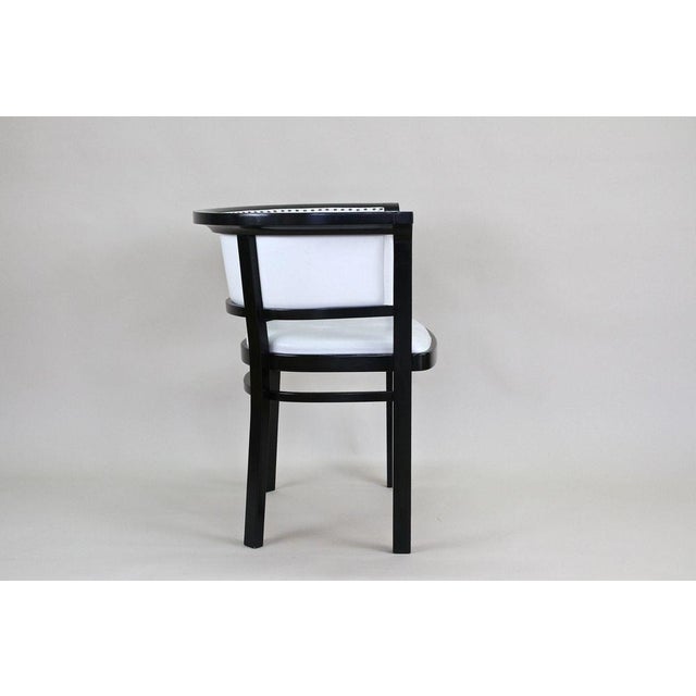 Vintage Armchair in White Leather by M. Kammerer for Thonet, 1980 For Sale - Image 12 of 17