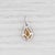 Art Deco 2.02ctw Citrine Diamond Halo Teardrop Pendant 14k Gold November Birthstone For Sale - Image 3 of 4