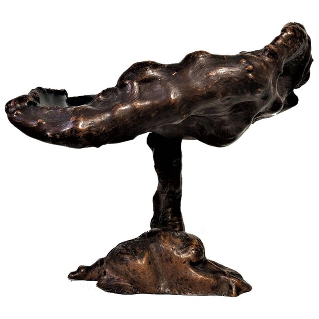 Japanese Meiji Period Carved Root Wood Serving Tray, ca. 1868-1912 For Sale - Image 9 of 12