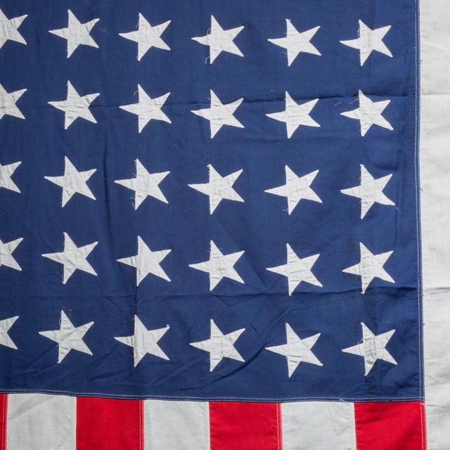 Large Valley Forge American Flag With 48 Stars c.1940-1950 For Sale - Image 4 of 6