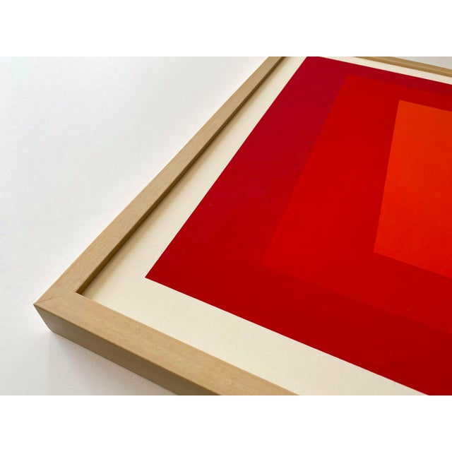 1970s Josef Albers Vintage 1978 Mid Century Modernist Framed Fine Art Silkscreen Print " Homage to the Square " 1969 For Sale - Image 5 of 16