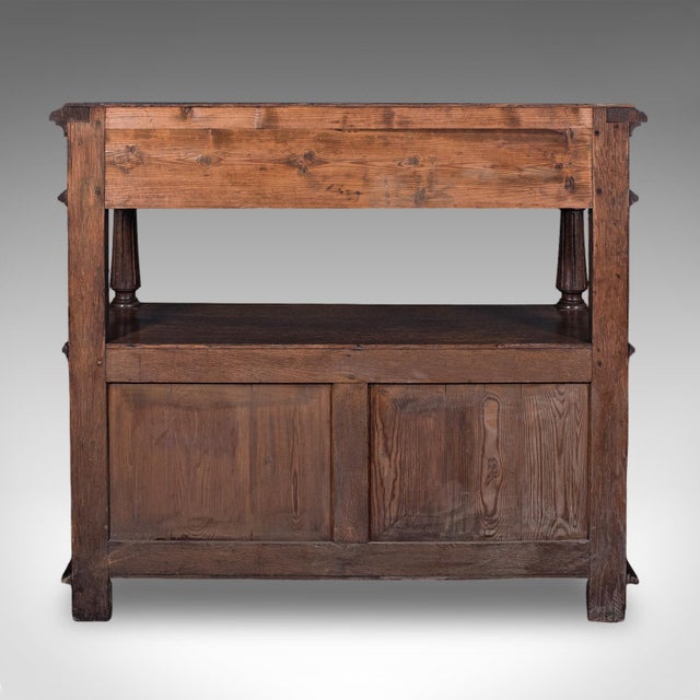 Large Antique Buffet, Scottish, Oak, Server, Sideboard, Gothic Taste, Victorian For Sale - Image 6 of 12