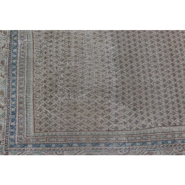 Minimalist Design Vintage Persian Tabriz Rug With All-Over Small Scale Design 6'6 X 10'7 For Sale - Image 9 of 12