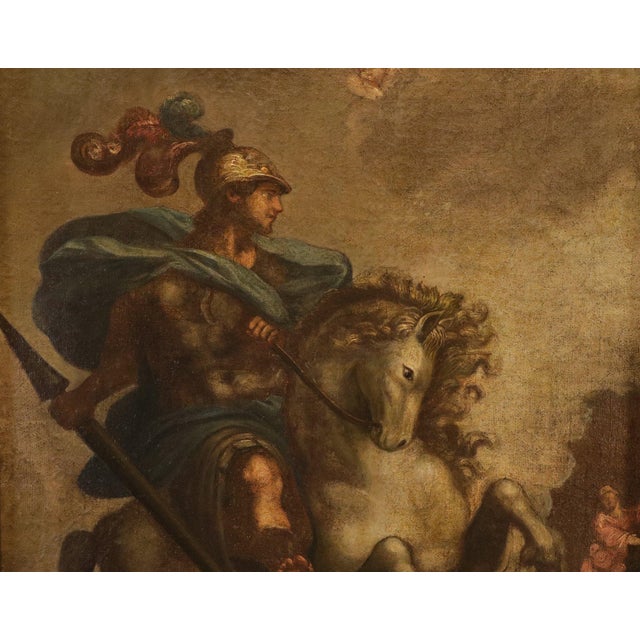 Tuscan School Artist, Saint George and the Dragon, 18th Century, Oil Painting on Canvas, Framed For Sale - Image 12 of 15