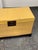 Chinese Lift-Top Yellow Leather Trunk, Vintage For Sale - Image 9 of 12