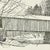 Mid-Century Americana Rustic Lithograph From Pencil Drawing, Covered Bridge Framed. For Sale - Image 12 of 13