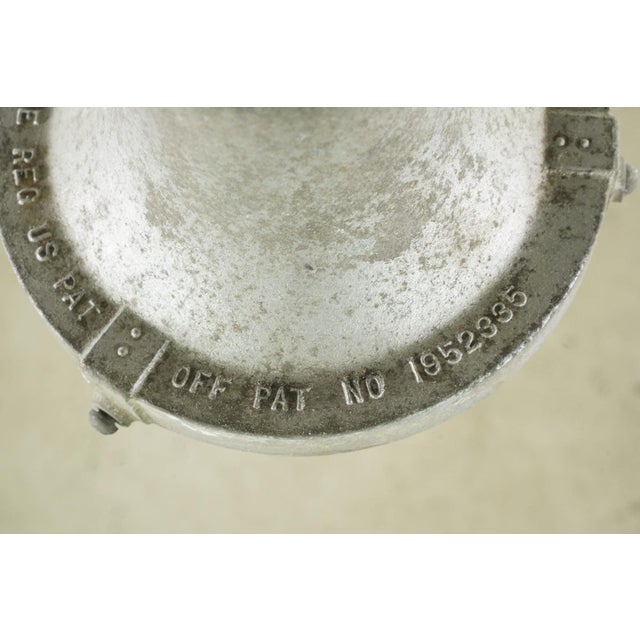 Transparent Mid 20th Century Industrial Original Holophane Pendant Light - Restored For Sale - Image 8 of 9