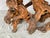 Wood Vintage Sculptural Natural Burlwood Root Dining Table With Rectangular Glass Top For Sale - Image 7 of 18