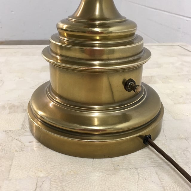 Stiffel 12Sided Solid Brass Urn Trophy Lamp & Original Stiffel Shade