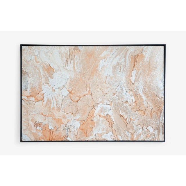 Richard Mann Painting, Large Framed Acrylic on Masonite. Richard Mann has exhibited in Art Basel and has been published in...