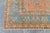 Salmon 1920s Antique Large Size Orange Blue Floral Botanical Design Wool Hand-Knotted Rug - 9’10” X 13’10” For Sale - Image 8 of 10