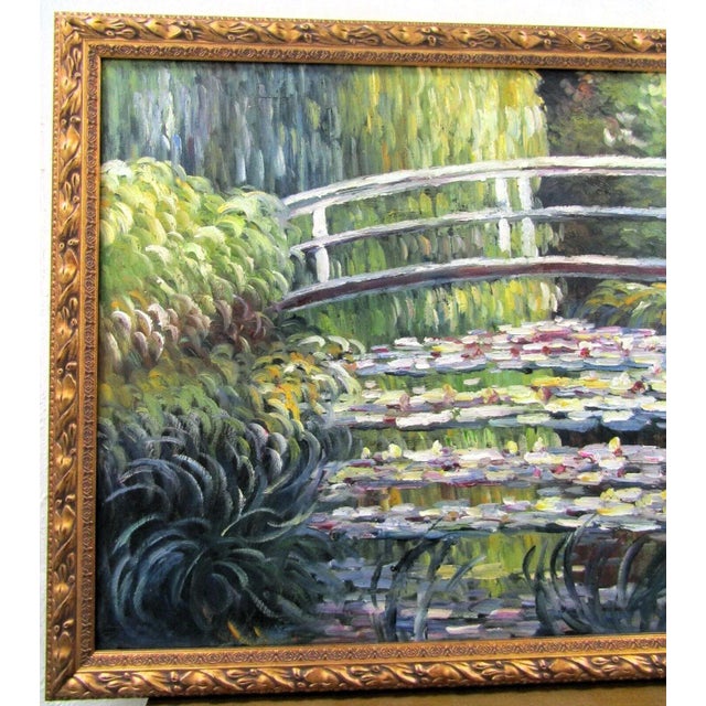 C. Monet 油彩画 1972年 Claude Monet (Handmade) Oil Drawing On old Paper Signed