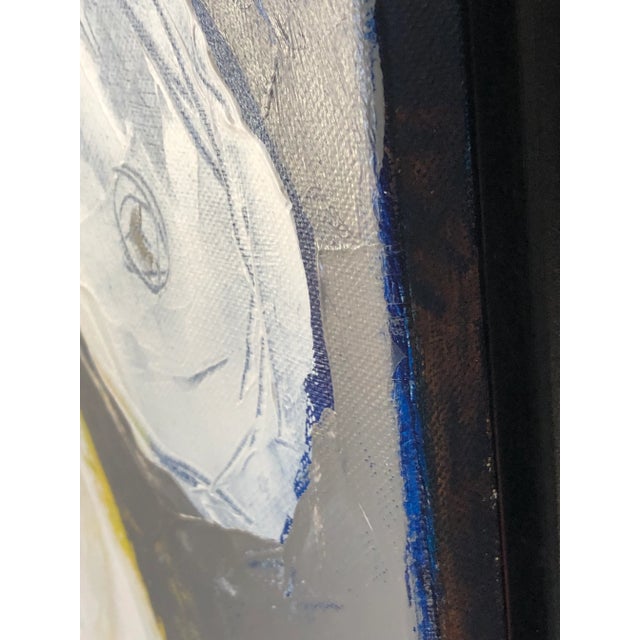 Contemporary Original Painting “Horse in White” by Cassandra on Auker. Acrylic on Stretched Canvas. For Sale - Image 10 of 11