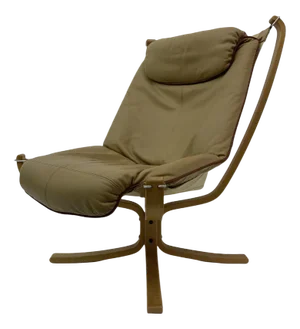 Falcon Leather Lounge Chair by Sigurd Ressel for Vatne Furniture, 1970s
