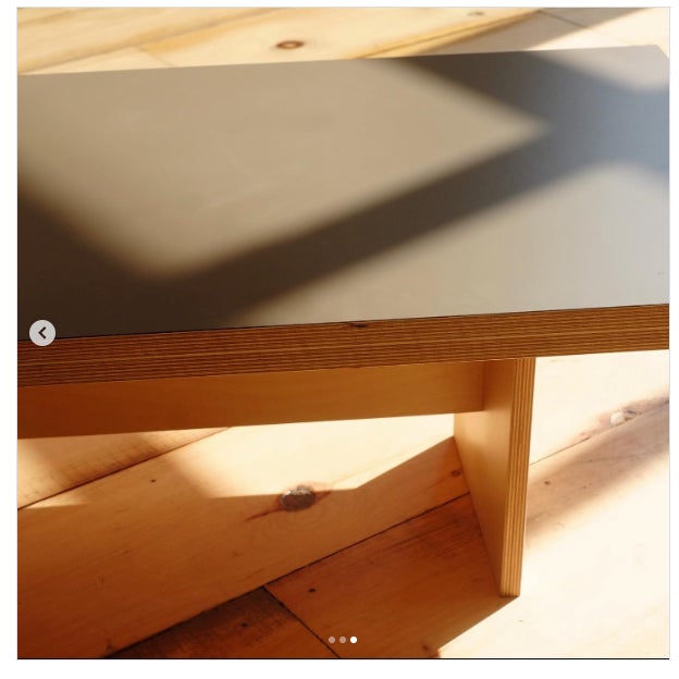 Contemporary minimalist coffee table by Lichen NYC, a Queens-based design studio known for producing small-batch,...