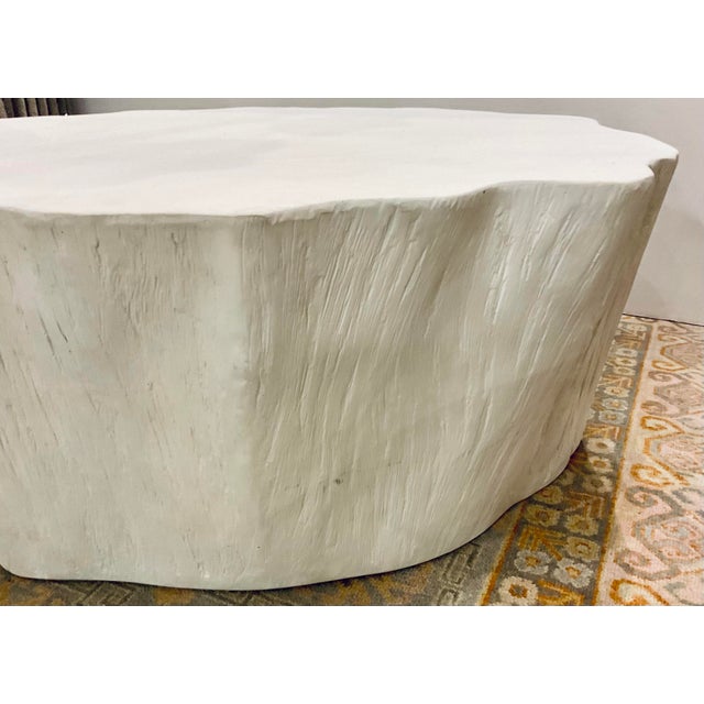 Contemporary Modern Organic Form White Wood Cocktail Table For Sale - Image 3 of 4