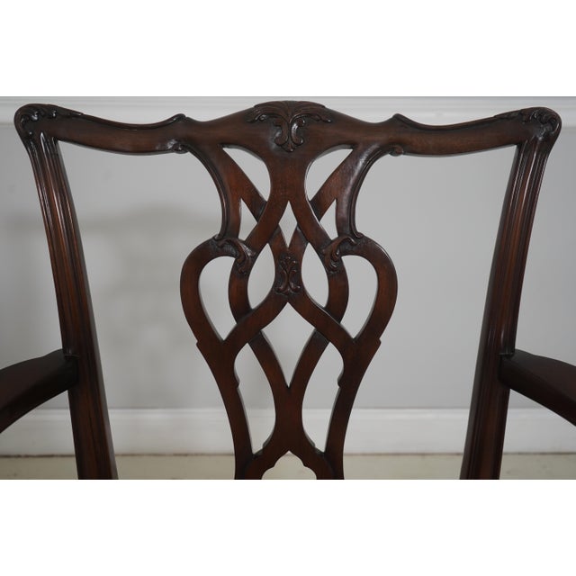 1980s Set of 12 Smith & Watson Chippendale Style Dining Chairs For Sale - Image 5 of 18