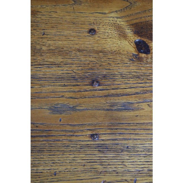 Architectural Oak Console Table For Sale In Philadelphia - Image 6 of 10