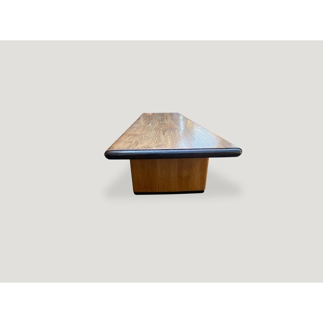Andrianna Shamaris Midcentury Style Couture Teak Wood Coffee Table For Sale - Image 16 of 18