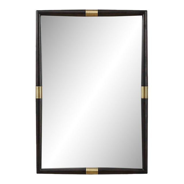 Contemporary Sleek Deco Mirror For Sale