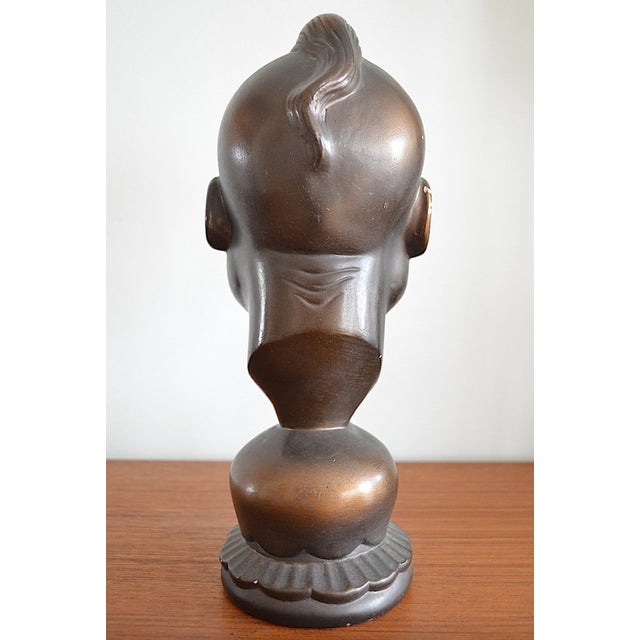 Ceramic Mid-Century Ceramic Head, 1950s For Sale - Image 7 of 12