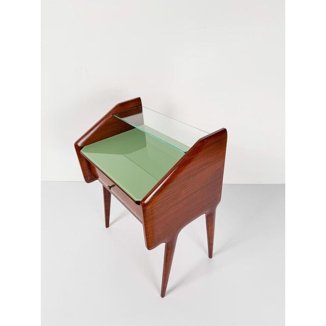 Gold Mid-Century Modern Italian Nightstands in the style of Dassi, 1950s, Set of 2 For Sale - Image 8 of 18
